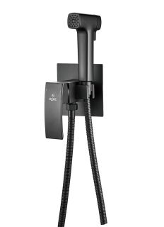 Гигиенический душ со смесителем Rose R1505H-2 чёрный матовый